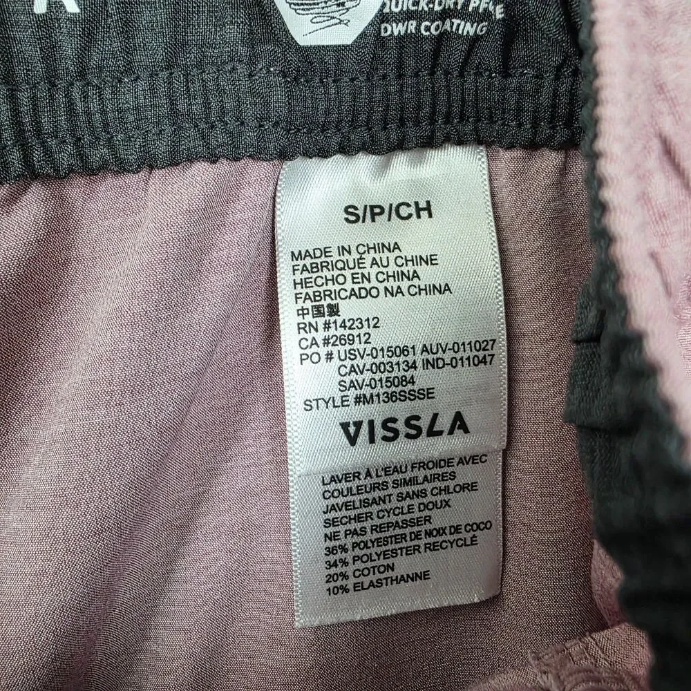 Vissla Seven Seas Board Shorts Mens Small Pink Ecolastics Surf Swim Trunks